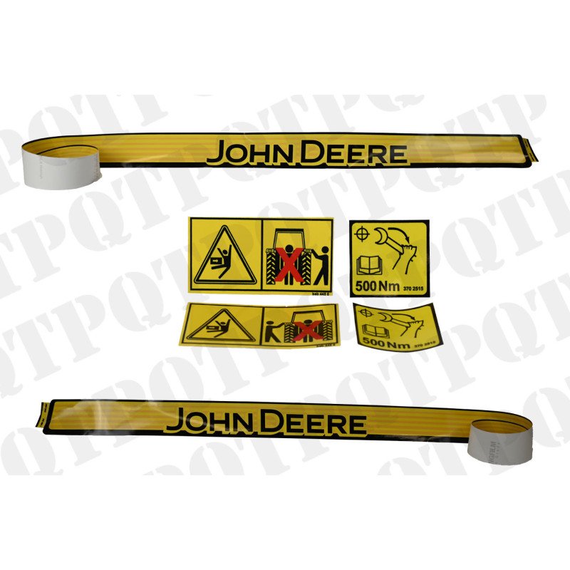 John Deere R M Series Bonnet Decal 4 Cylinder LH and RH