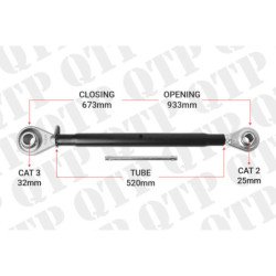 Heavy Duty Top Link Cat 2 3 Ball Ball 520mm