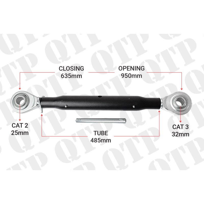 Heavy Duty Top Link Cat 3 2 Ball Ball 485mm