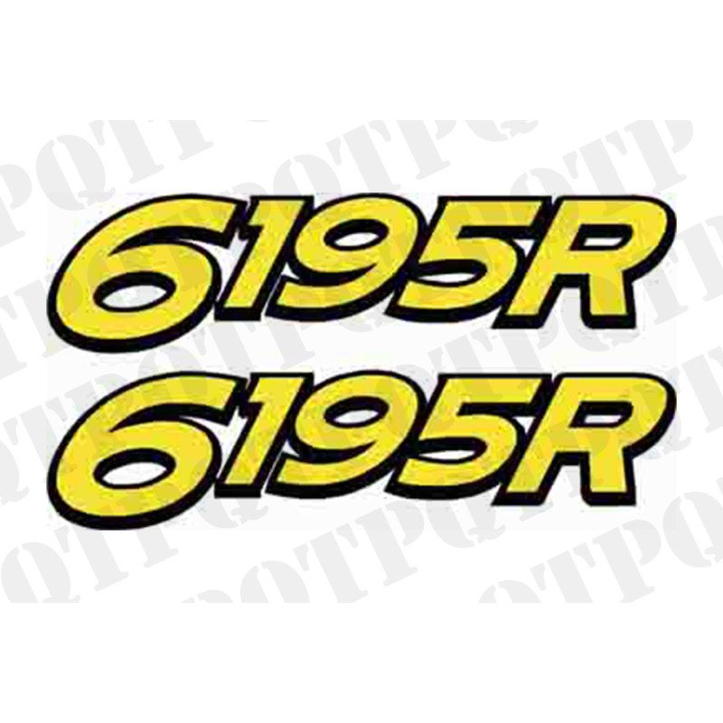 John Deere 6195R Model Decal Left and Right